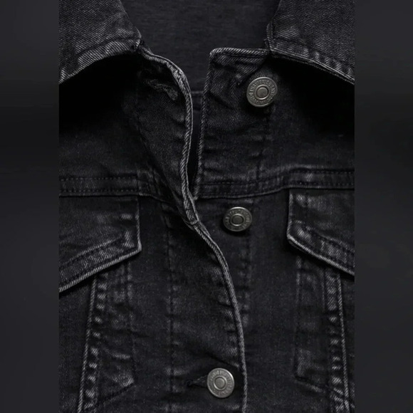 Mango Denim Jacket in Black NWT - Picture 8 of 14